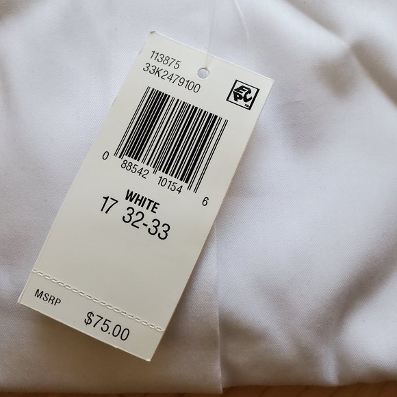 Men’s Calvin Klein White Dress Shirt Slim Fit 32/33 17 - Picture 6 of 6